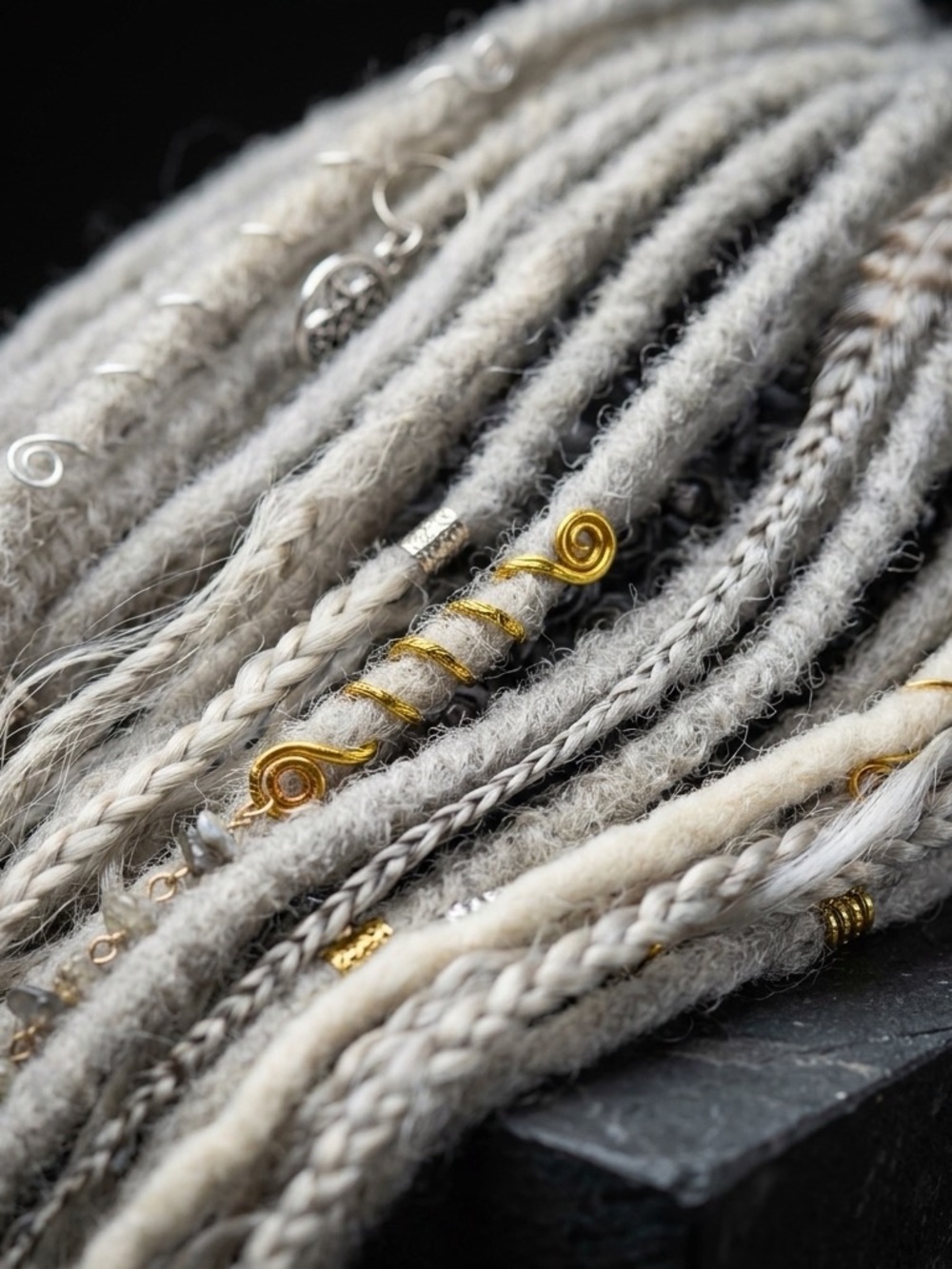 Caribe Moonstone Dread Pony™ – 26” Boho Luxe Ponytail Extension